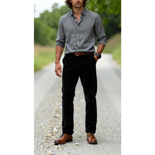 Polo Ralph Lauren Andrew Pant Mens 38x30 Black Corduroy Pants