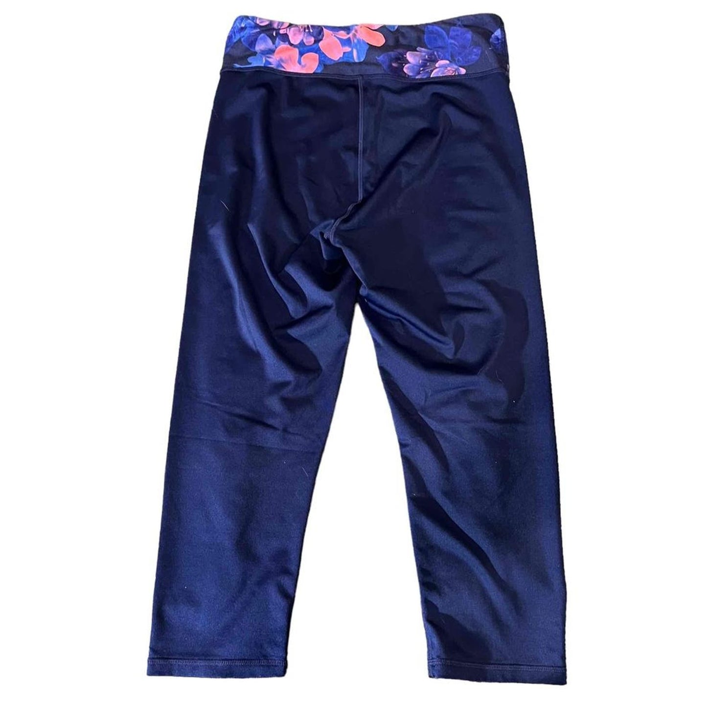 Adore Me Women's Navy Blue Floral Capri Leggings Size Large