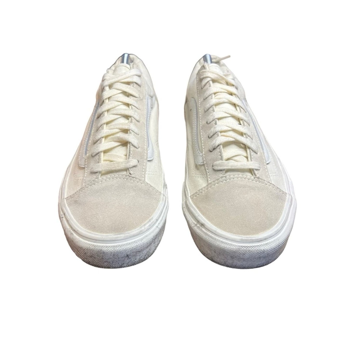 Vans Authentic Sk8-Low Trainers In Off White/White - Men's 10.5 / Women's 12.0