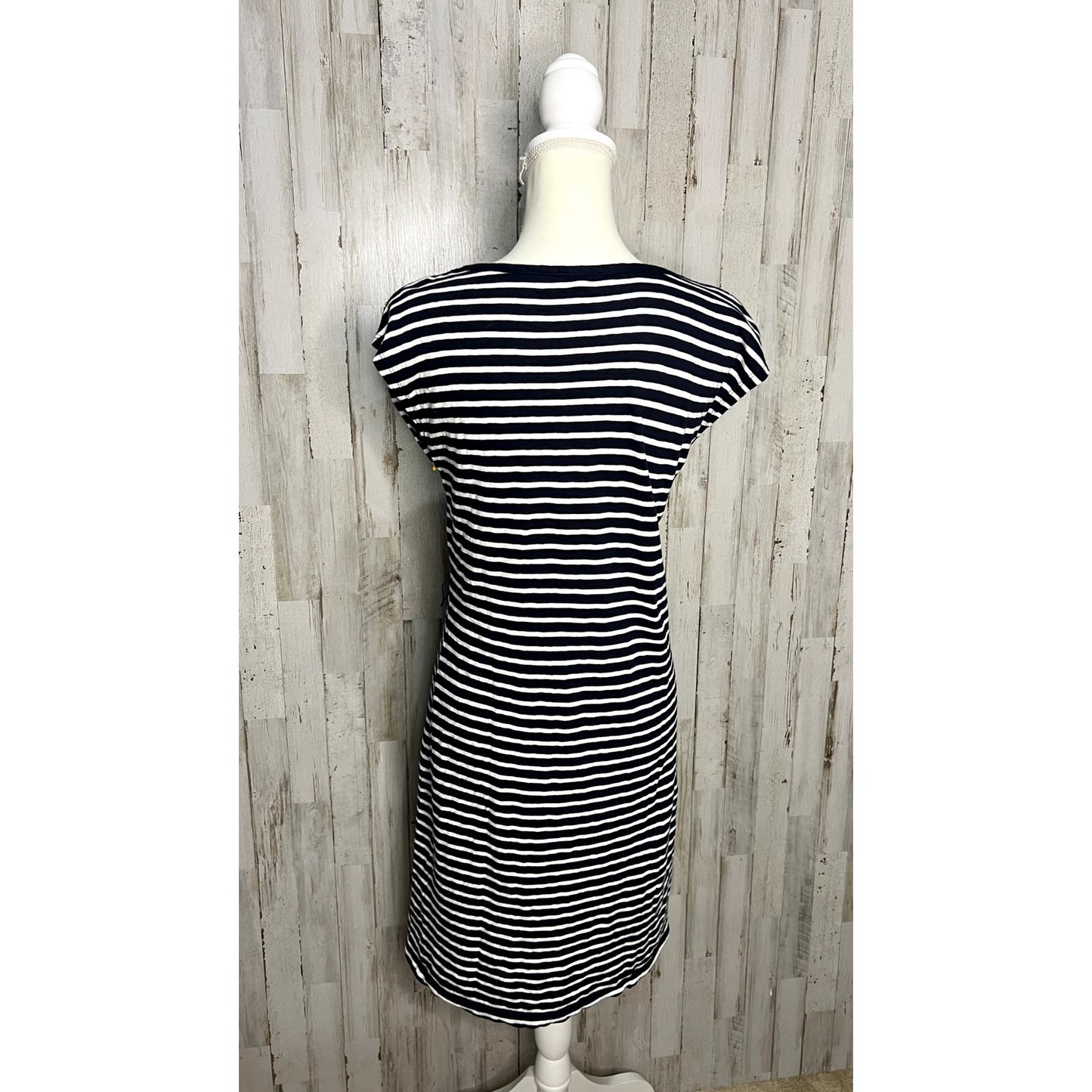 Talbots Petite Women's Size Small Striped T-Shirt Dress Multicolor Short Sleeve