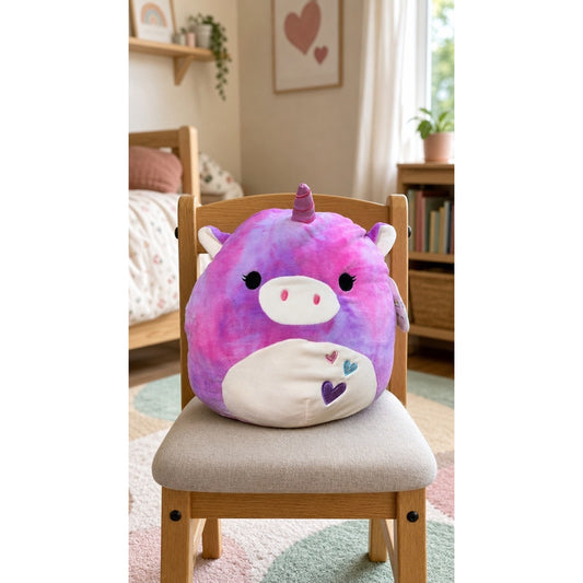 NWT Squishmallows Edden Tie-Dye Unicorn Plush 12 in w/ Hang Tag