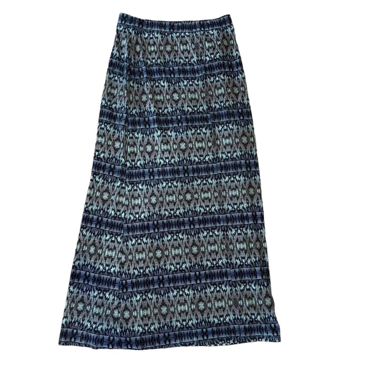 American Eagle Printed Ikat Pattern Long Length High-Waisted Skirt - Medium