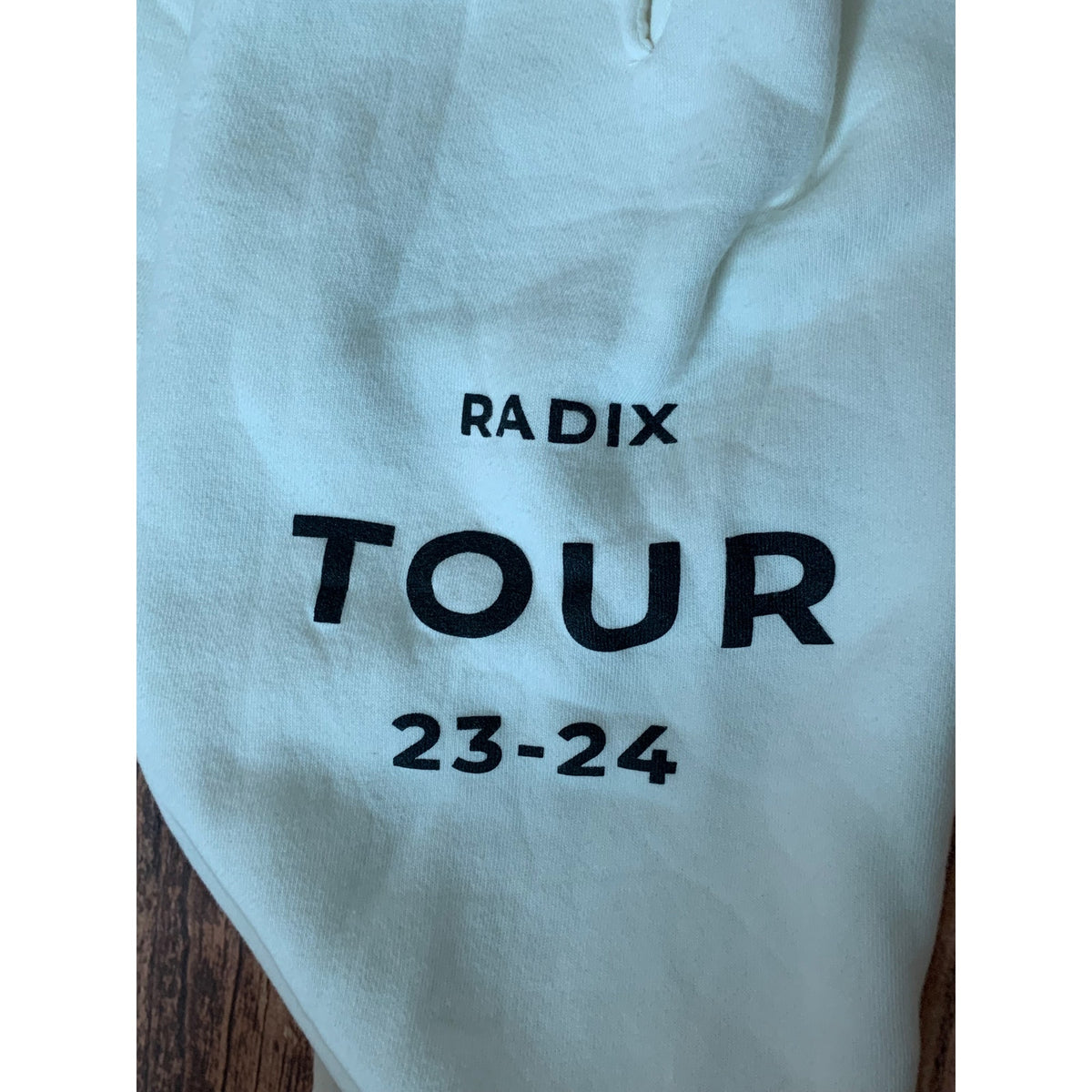 Touck Radix Tour Jogger Sweatpants Mens XS White Fleece Drawstring Logo