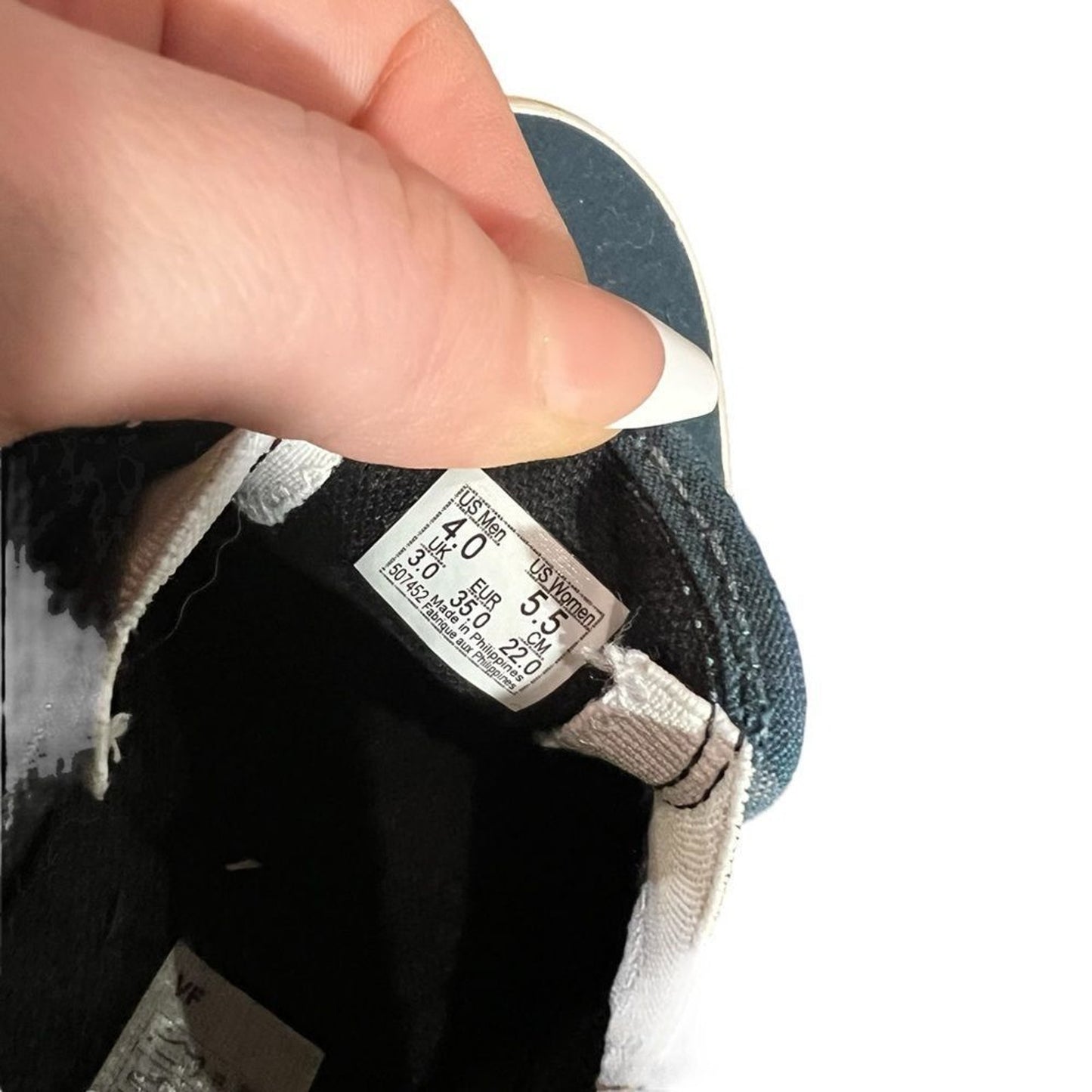 Vans Classic Slip-On Sneakers Women's 5.5 Blue/Teal Skate Casual Shoes