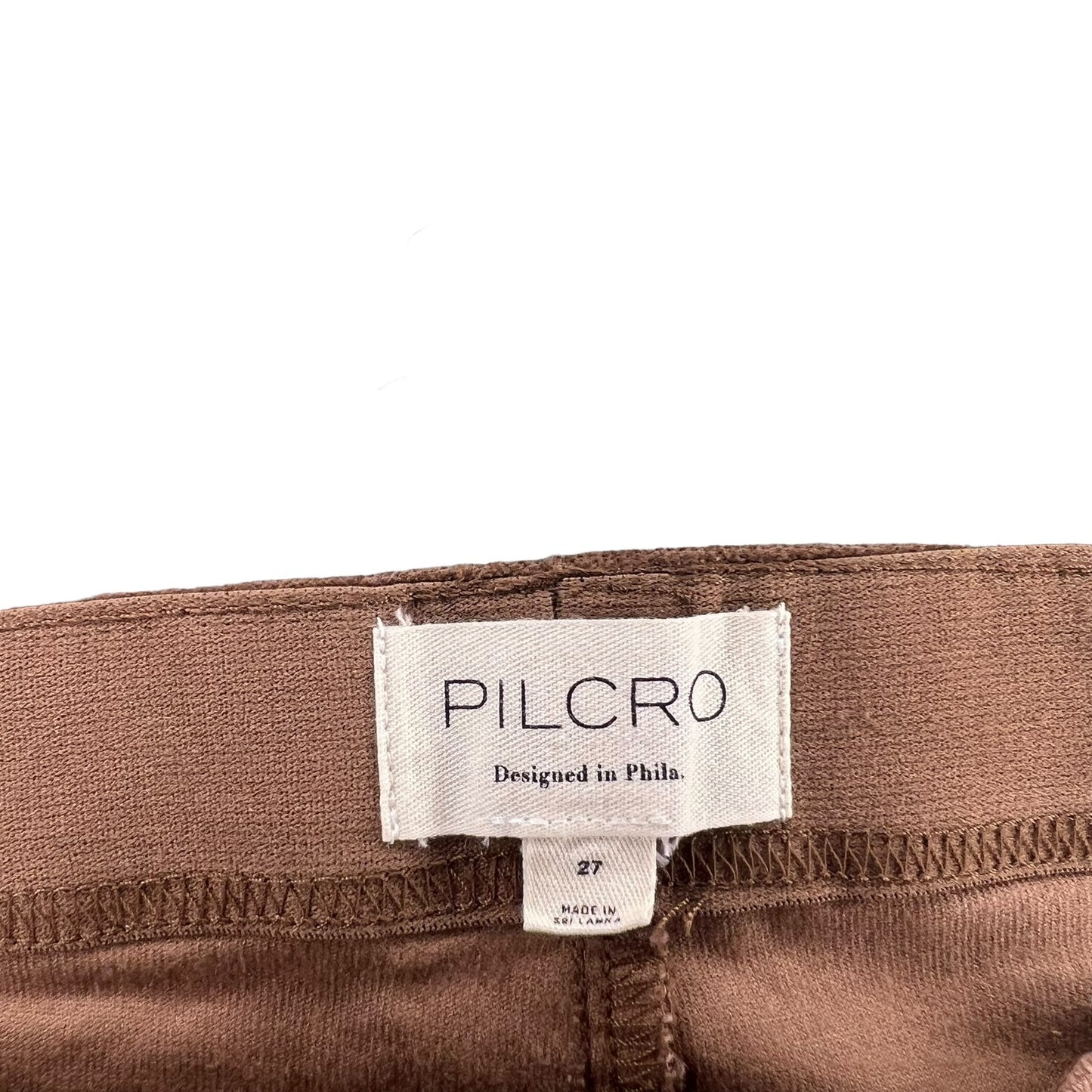 NWT Pilcro Brown Velvet Pull-On Mid-Rise Retro Flare Jeans Pants Women's Size 27