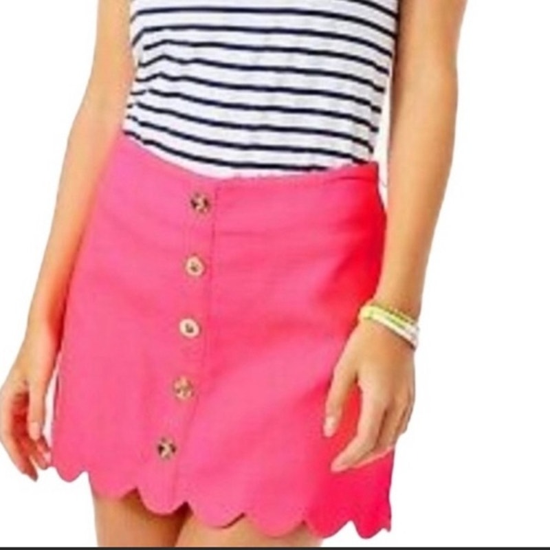 Lilly Pulitzer Women's Kaylie Skort Size 0 Hot Pink Casual Summer