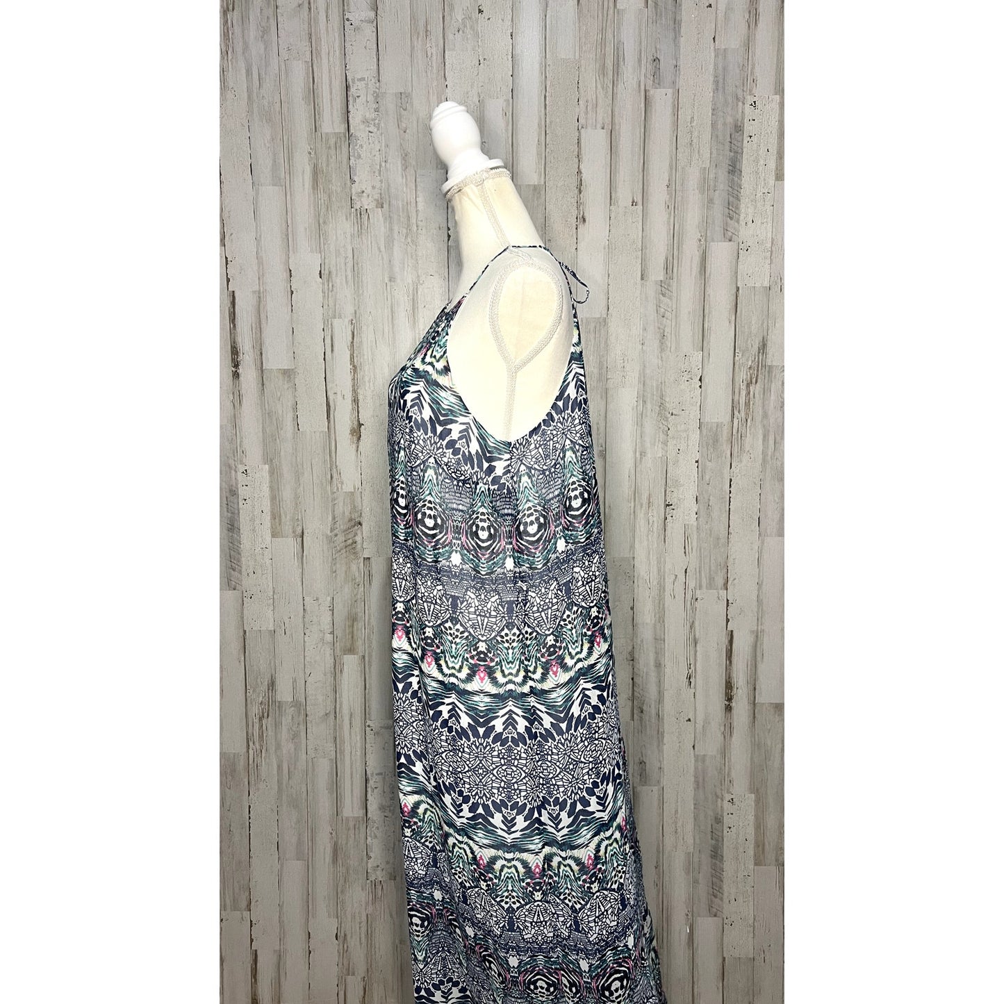 Donna Morgan Women's Geometric Print Halter Maxi Dress Size 12