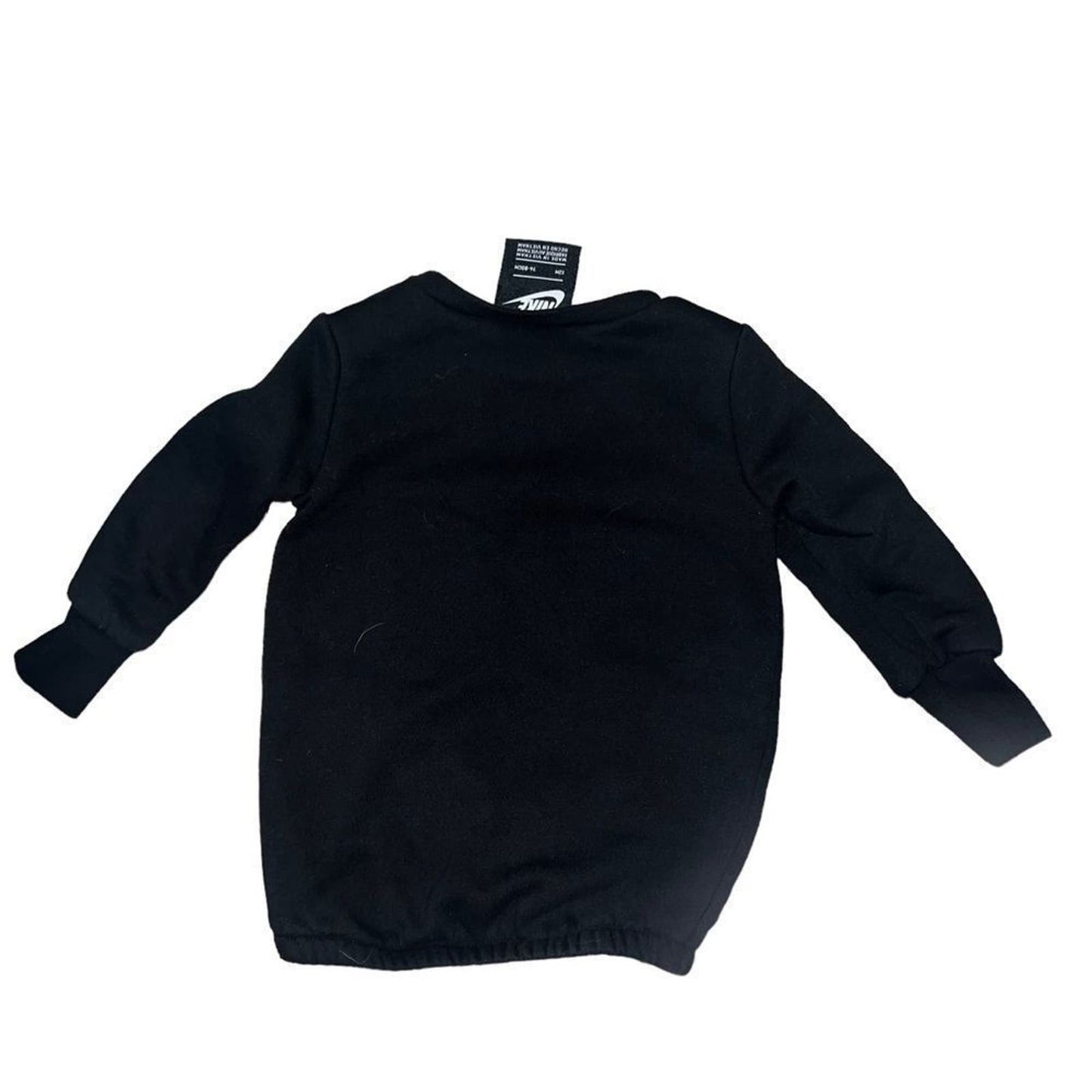 Black Nike Crewneck with Blue Sparkle Logo in Size 12M