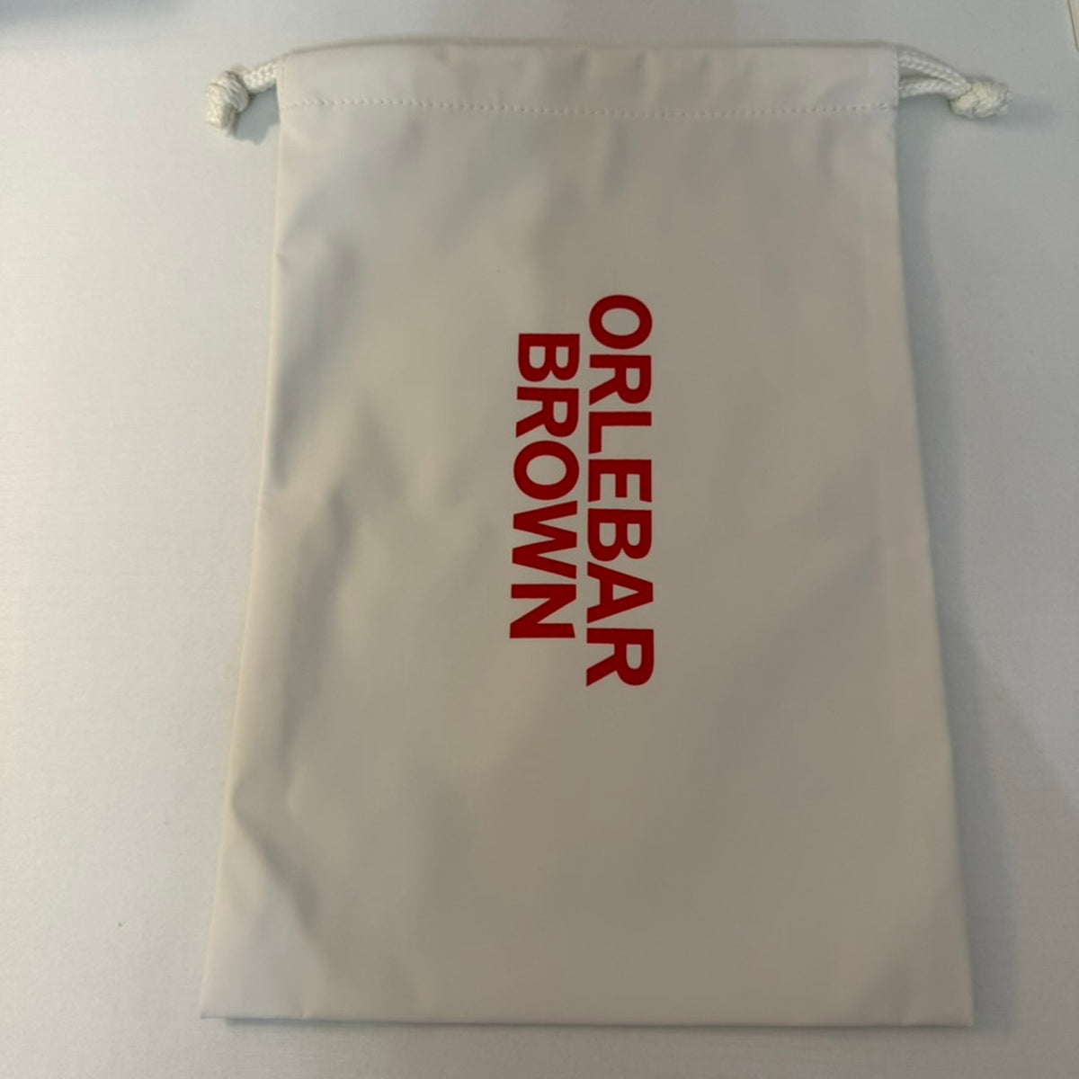 Orlebar Brown Dust Bag Storage Pouch White Drawstring Red Logo Small 9x12