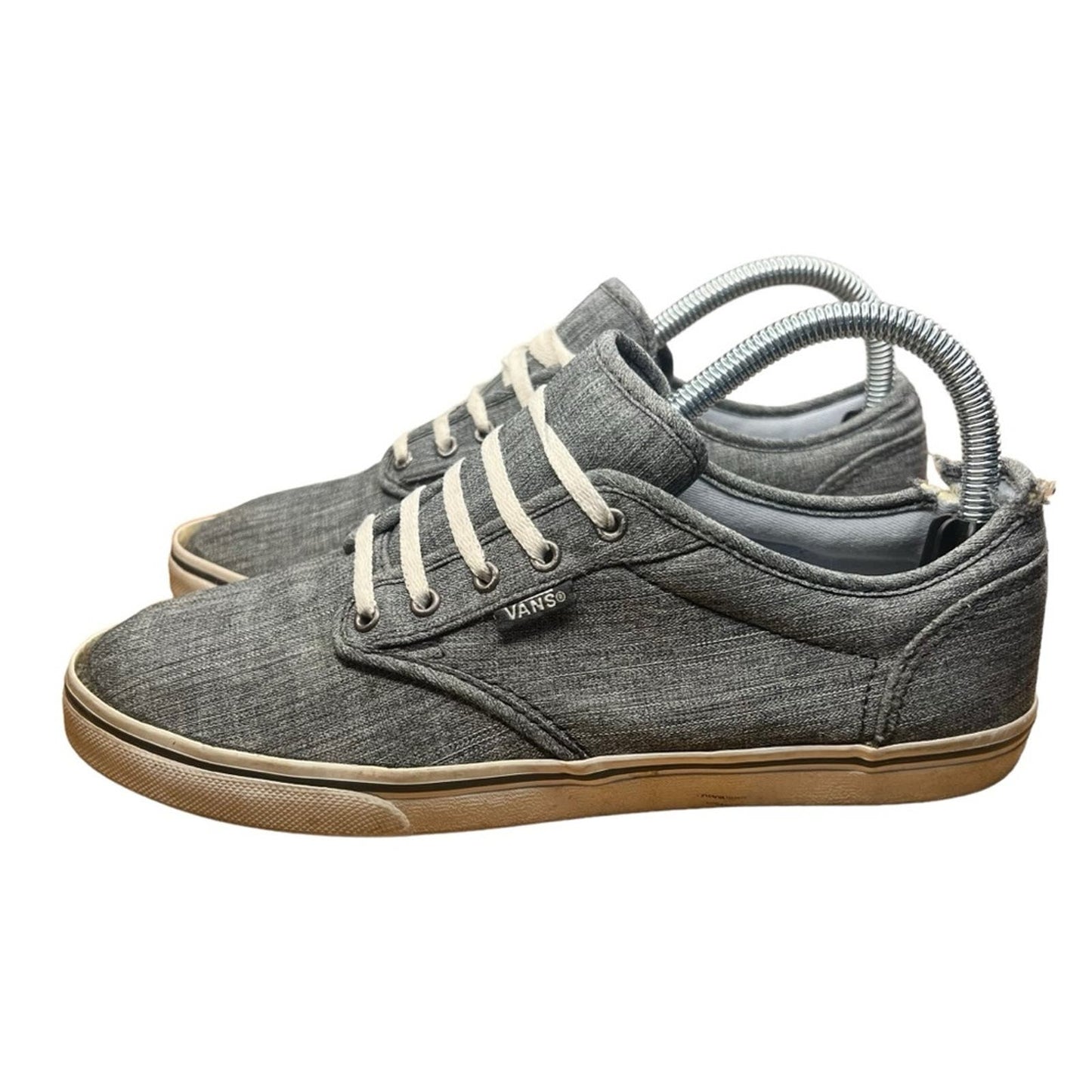 Vans Women's Atwood Low Rock Textile Grey Lace-Up Skate Shoes Women's Size 7.5