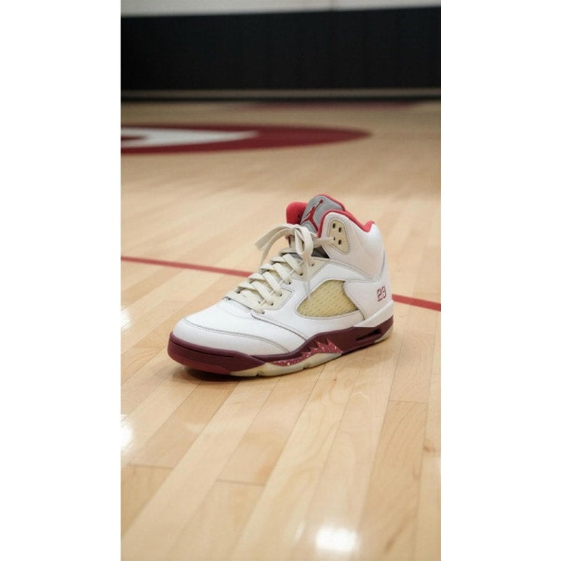 Jordan Air Jordan 5 Retro GS Girls High Top White Size 2.5Y