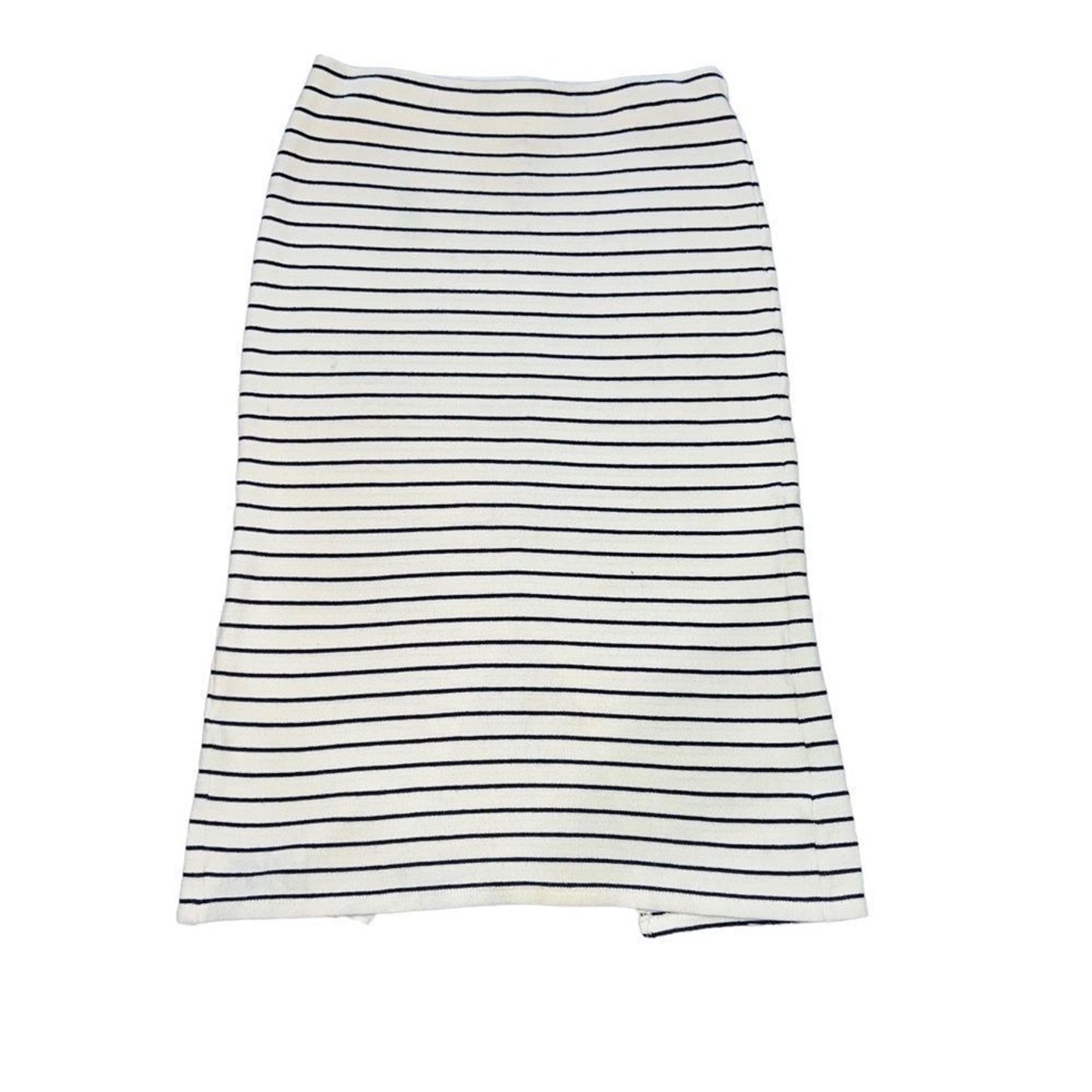 BDG Urban Outfitters Skirt Womens Medium White Navy Striped Midi Bodycon Pull