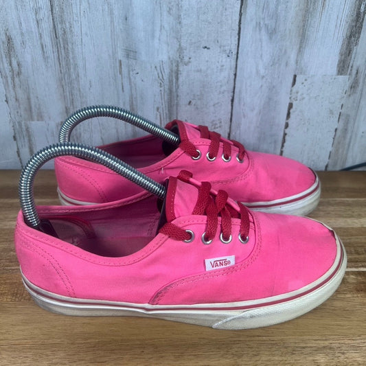 Vans Kids Size 4 Hot Pink Lace-Up Low Top Era Skate Shoes Sneakers