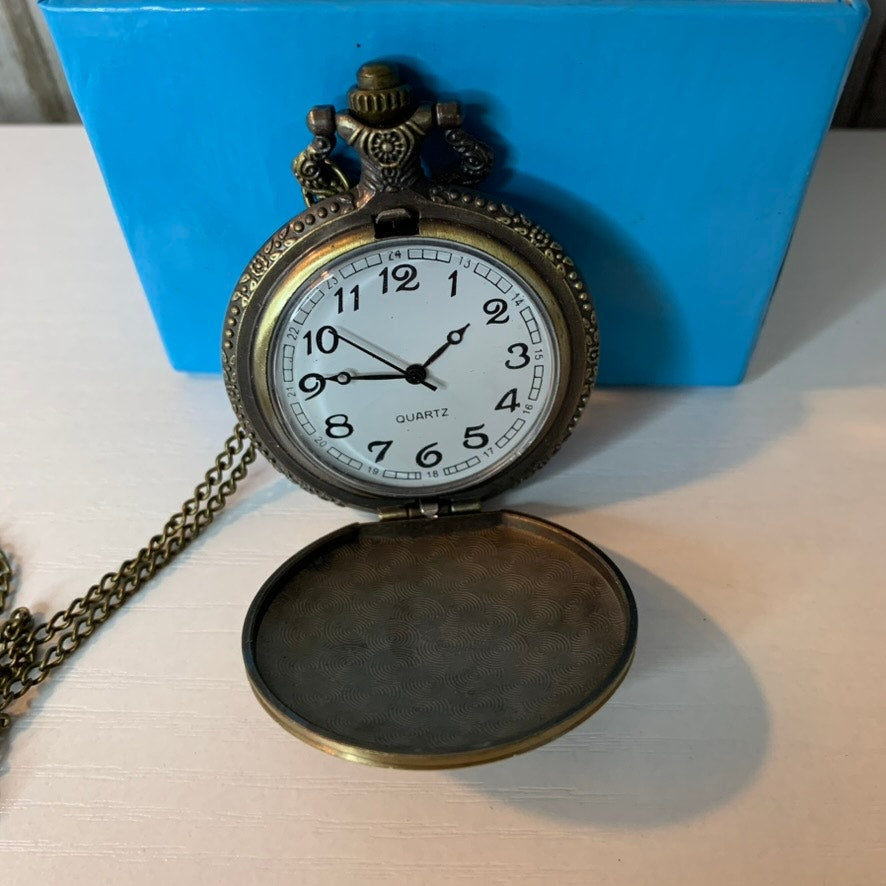 Nightmare Before Christmas Quartz Pocket Watch Necklace