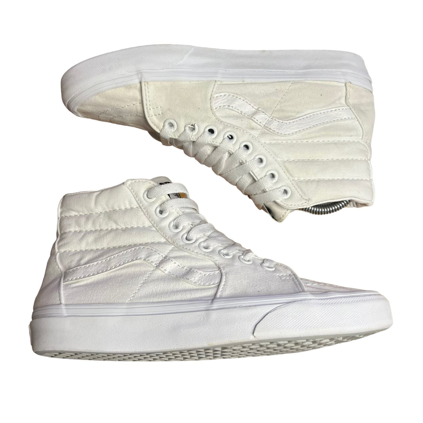 Vans Sk8-Hi True White Canvas Unisex High-Top Sneaker Skate Shoes M5 / W6.5