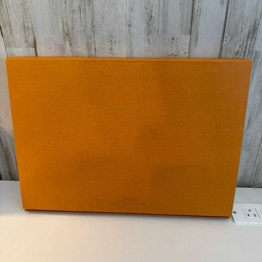 Louis Vuitton Empty Gift Box Large Orange Magnetic Book Style Monogram Tab