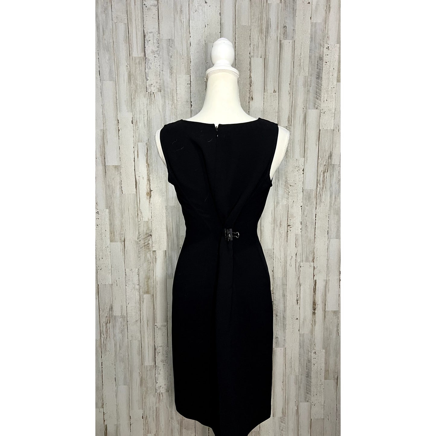 Anne Klein Women's Black Sleeveless Pencil Dress Size 8 Formal Wear