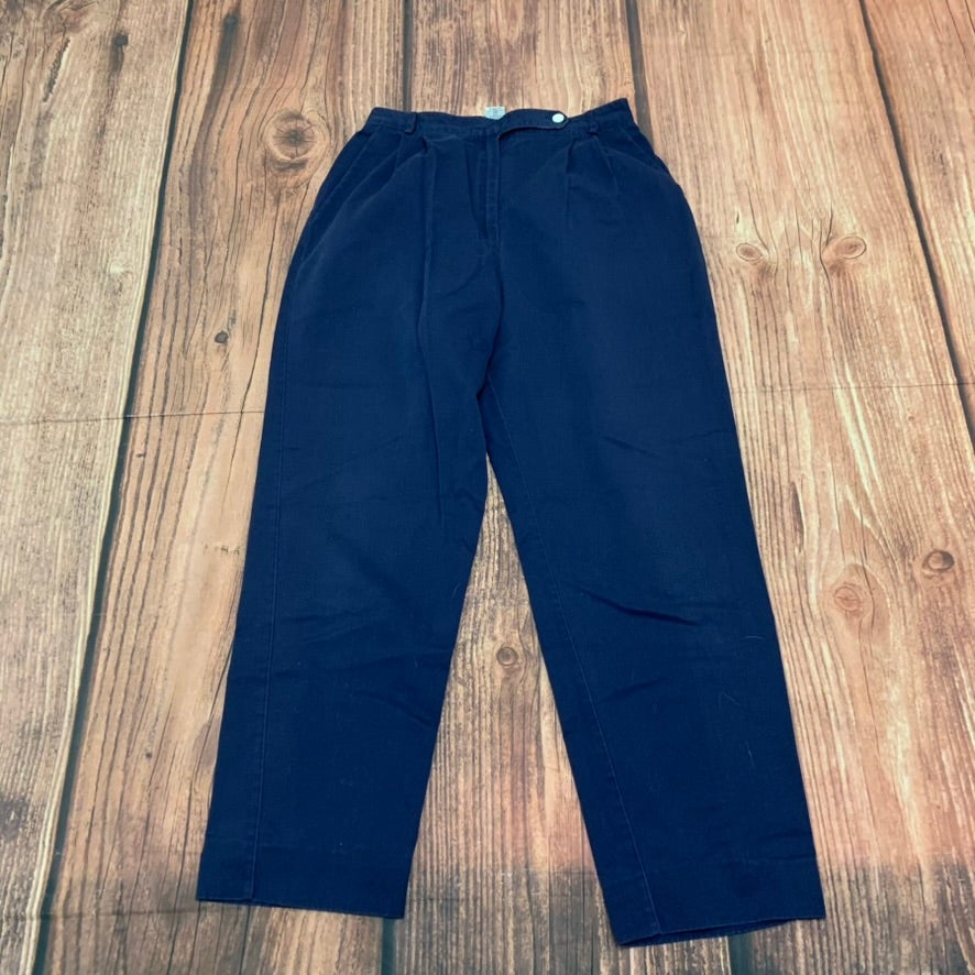 Talbots Blue Straight Leg Trousers Pants Womens Size 12