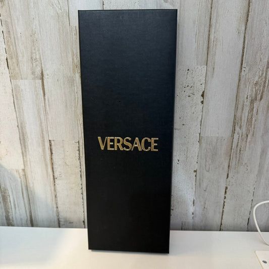 Versace Logo Presentation Gift Box with Lid Black & Gold Empty 16 x 6