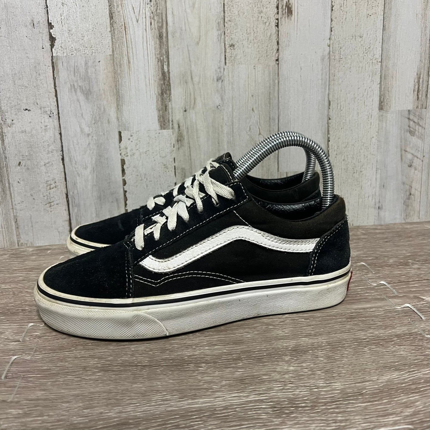 Vans Old Skool Unisex Black Canvas Suede Sneakers Men's 5 / Women's 6.5