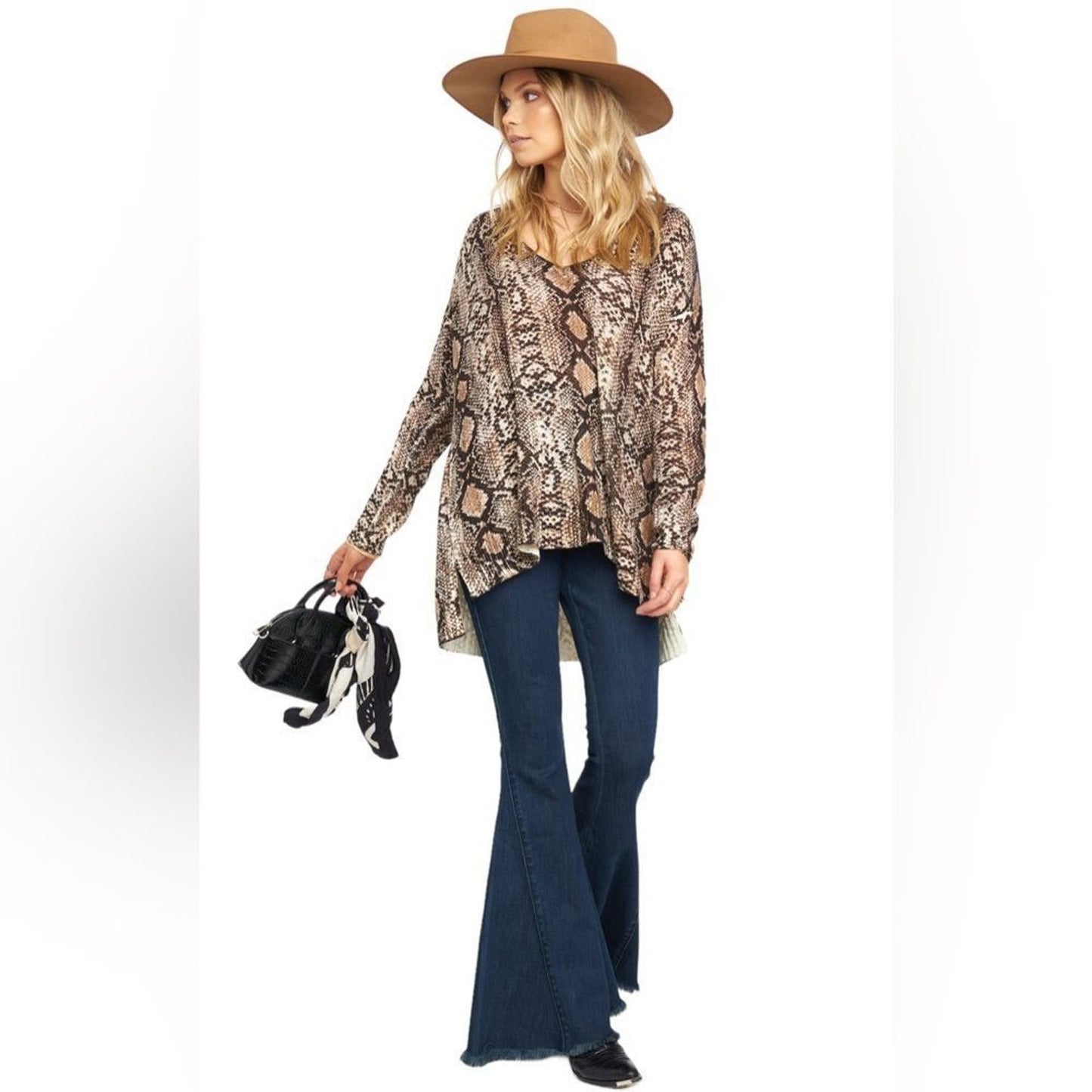 Show Me Your Mumu Snake Print Hug Me Sweater Size XS