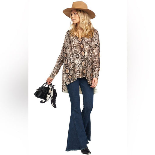 Show Me Your Mumu Snake Print Hug Me Sweater Size XS
