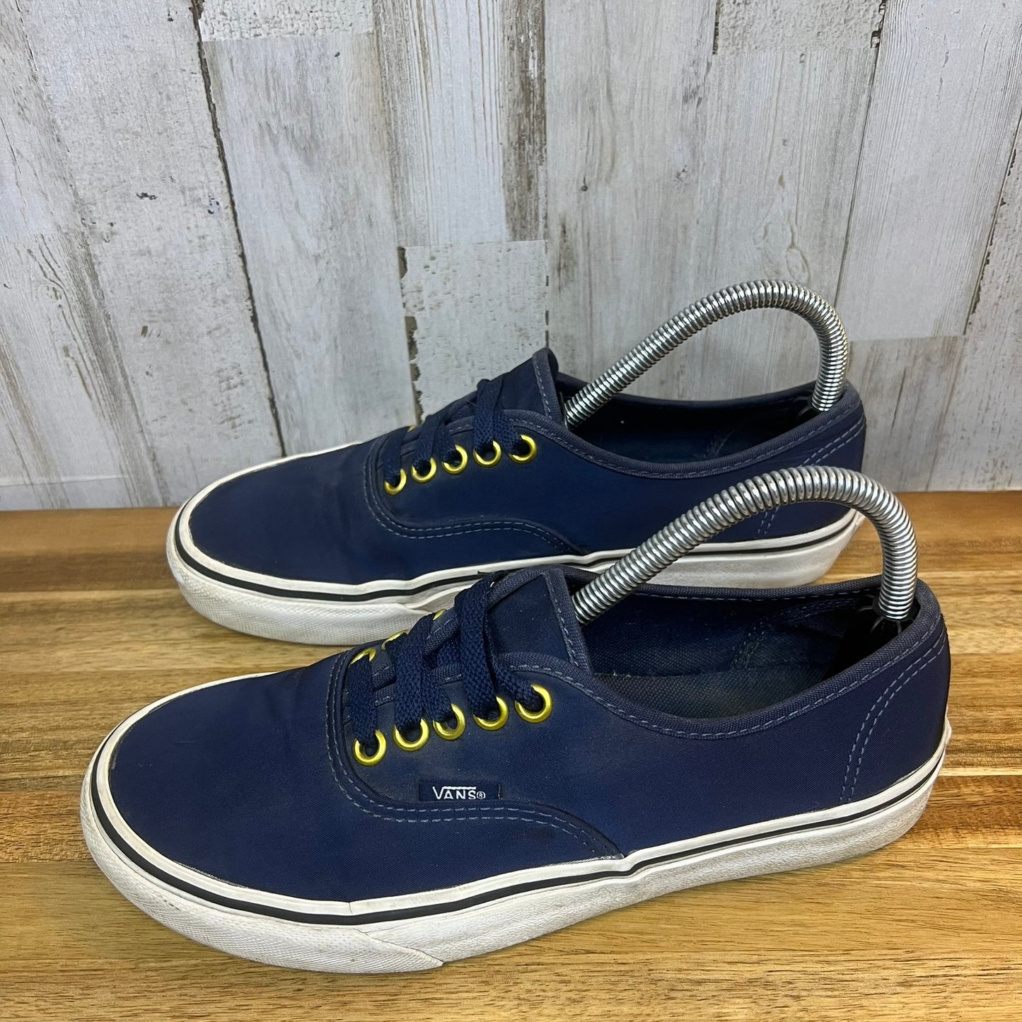 Vans Era B Navy with Gold Hardware Low Top Skate Shoes - Men's 6.5 / Women's 8.0