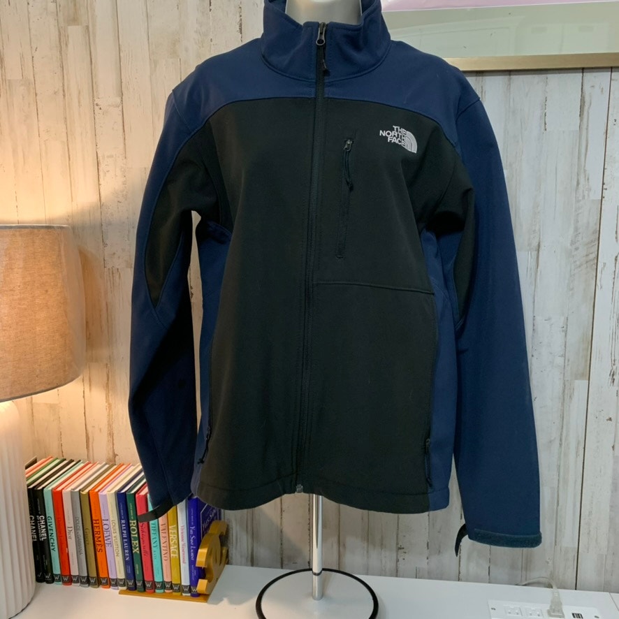 The North Face Mens Windbreaker Jacket Size M Black Blue