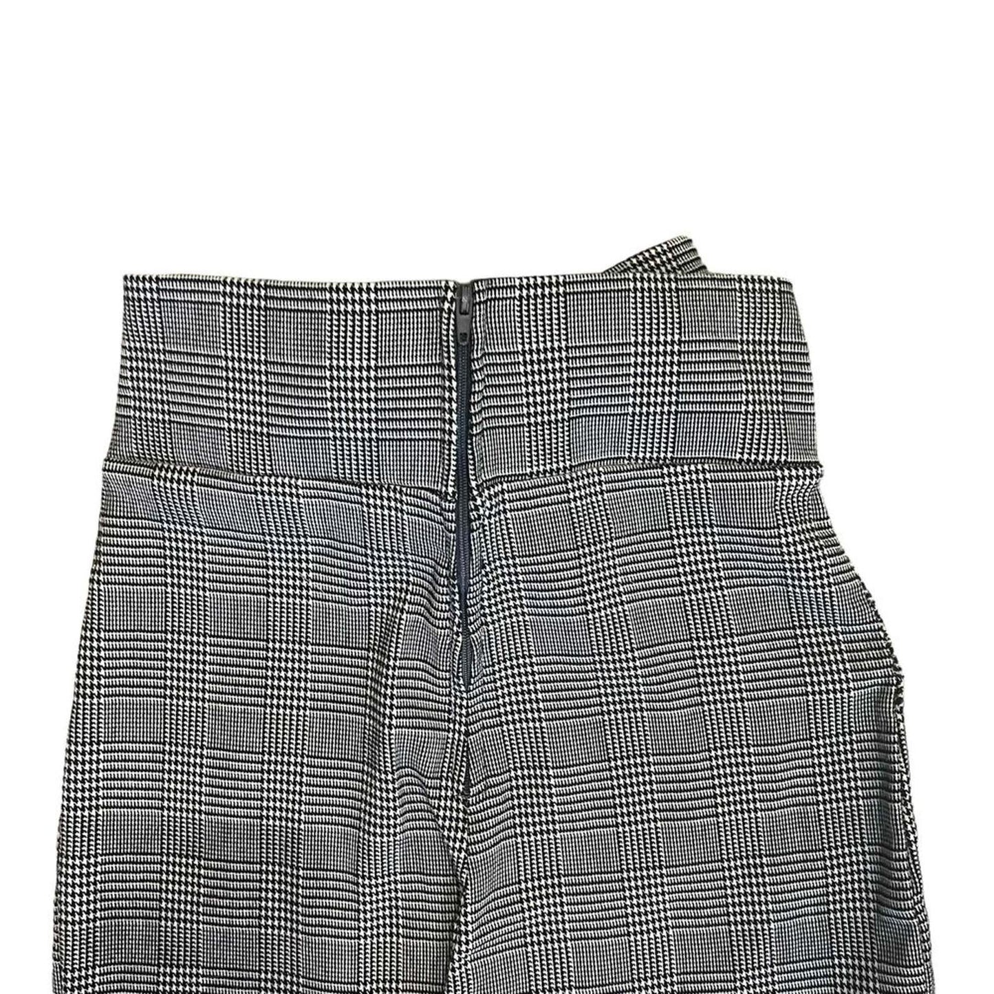 Windsor Women's Houndstooth Plaid Paperbag High Waisted Skinny Pants Size Small