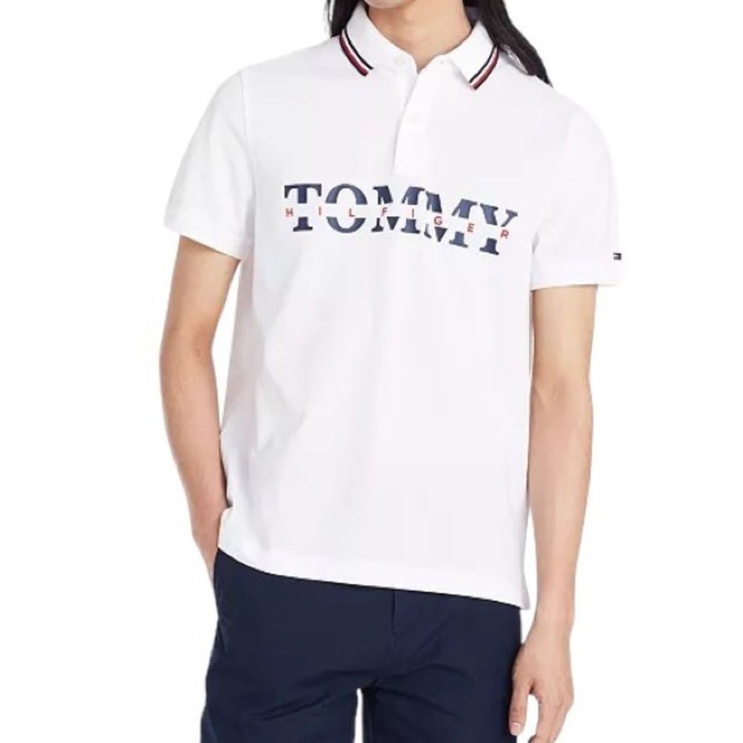 Tommy Hilfiger Men’s Lance Logo Custom Fit Polo Size Large