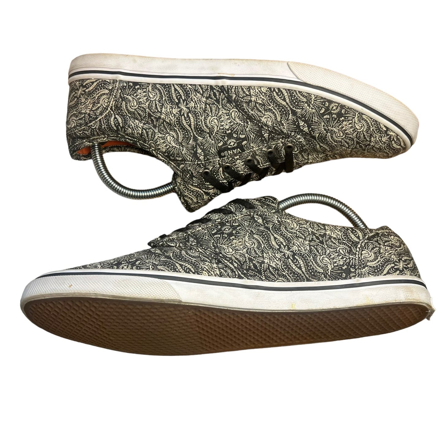 VANS Atwood Low Paisley Henna Black white Canvas Sneakers Women's Size 11