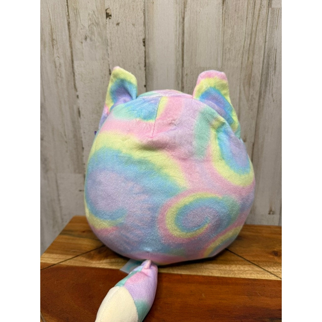 Squishmallows Felexine Rainbow Fox Plush Toy Medium 10" Multicolor