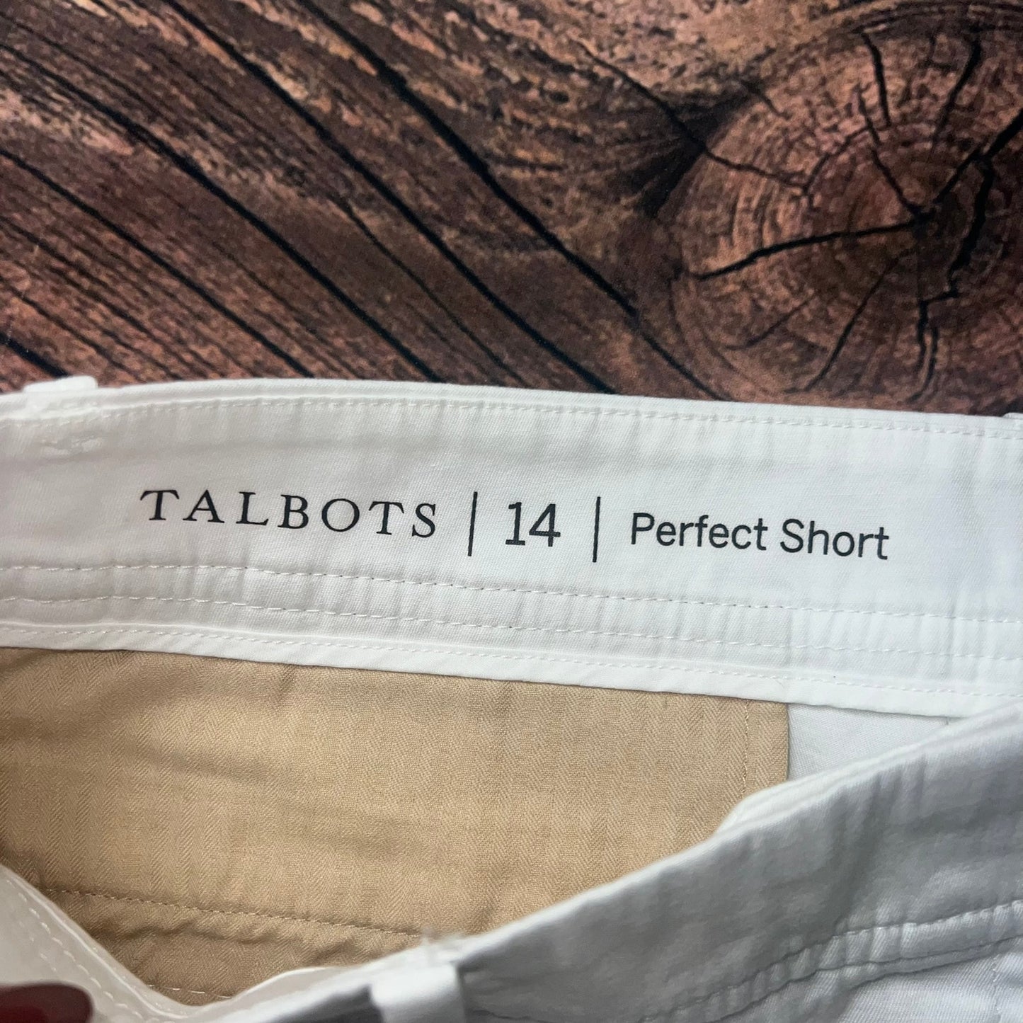 NWT Talbots Women's White Chino Shorts Size 14 Casual 10.5" Inseam