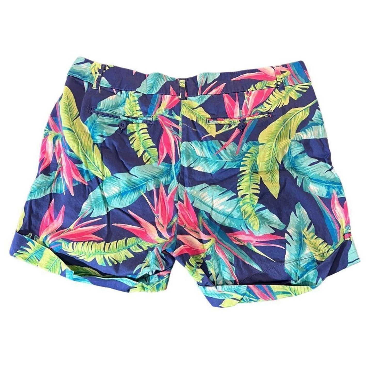 Caribbean Joe 100% Cotton Tropical Print Shorts Size 16