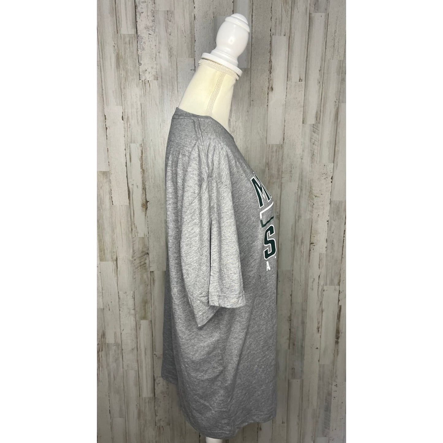 NWT Michigan State Spartans Men's 2XL Heather Gray T-Shirt Short Sleeve