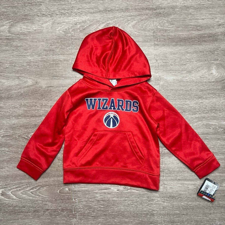 NWT NBA Washington Wizards Red Pullover Hoodie Unisex Kids Size 2T