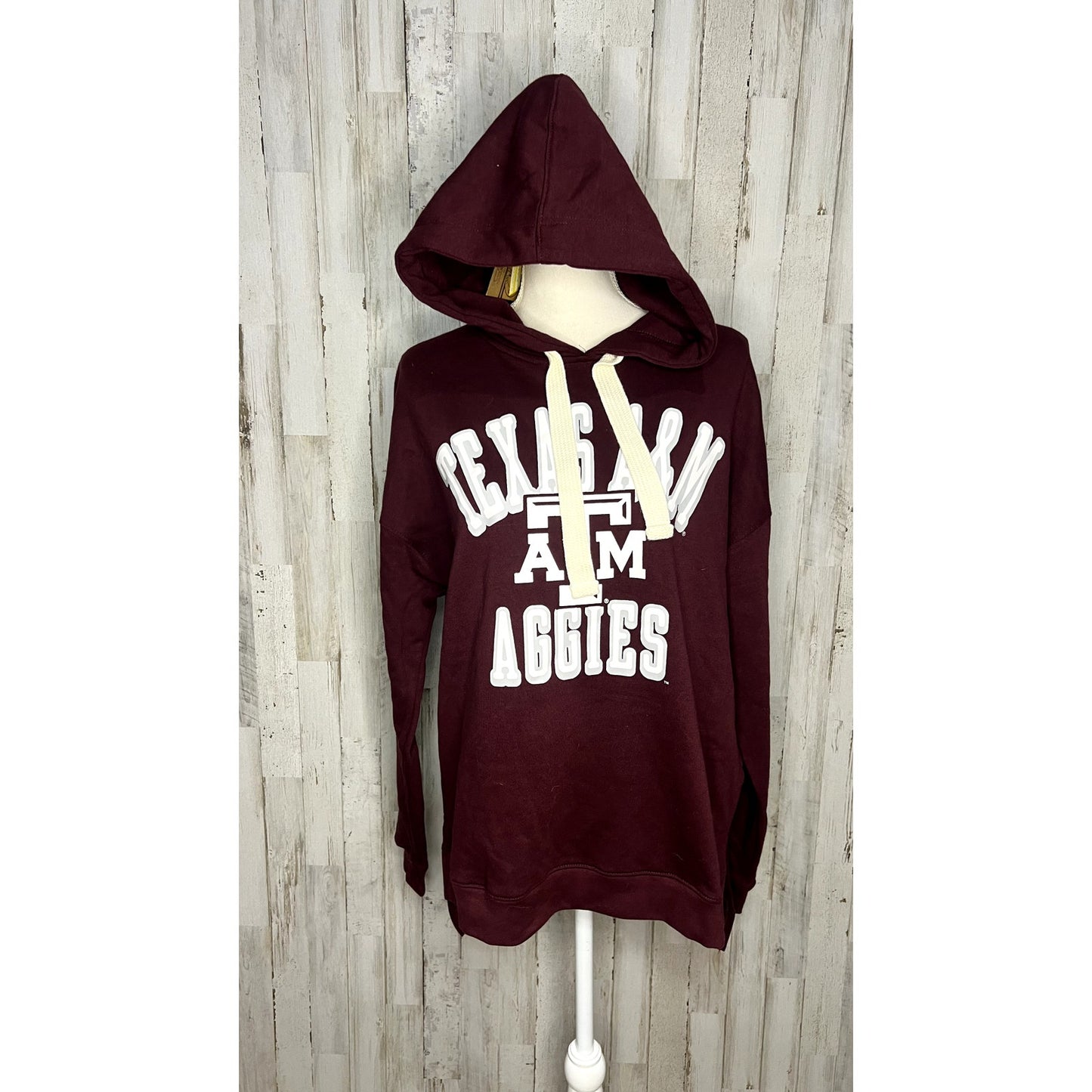 NWT Texas A&M Aggies Unisex Maroon Pullover Hoodie Sweatshirt Size Medium