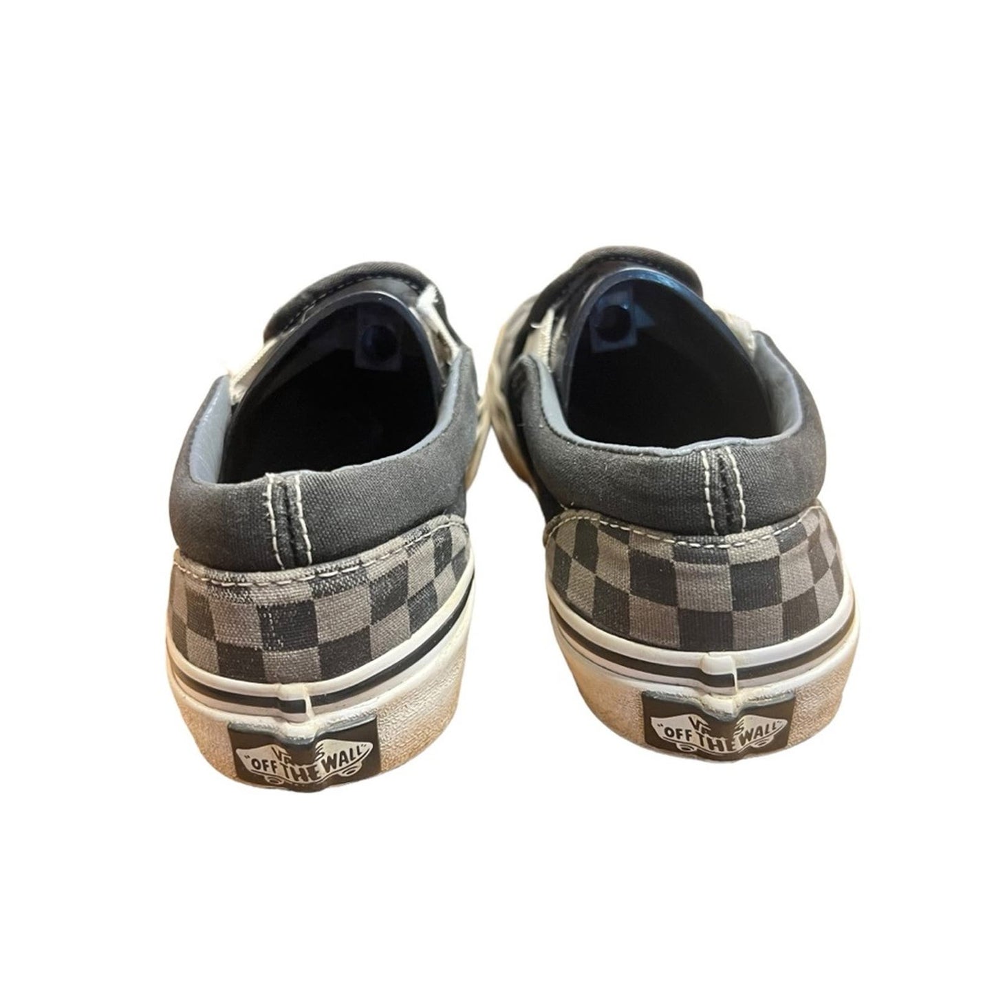 Vans Authentic Kids Classic Slip-On Checkerboard Black/Pewter Shoe - Kids 2.5