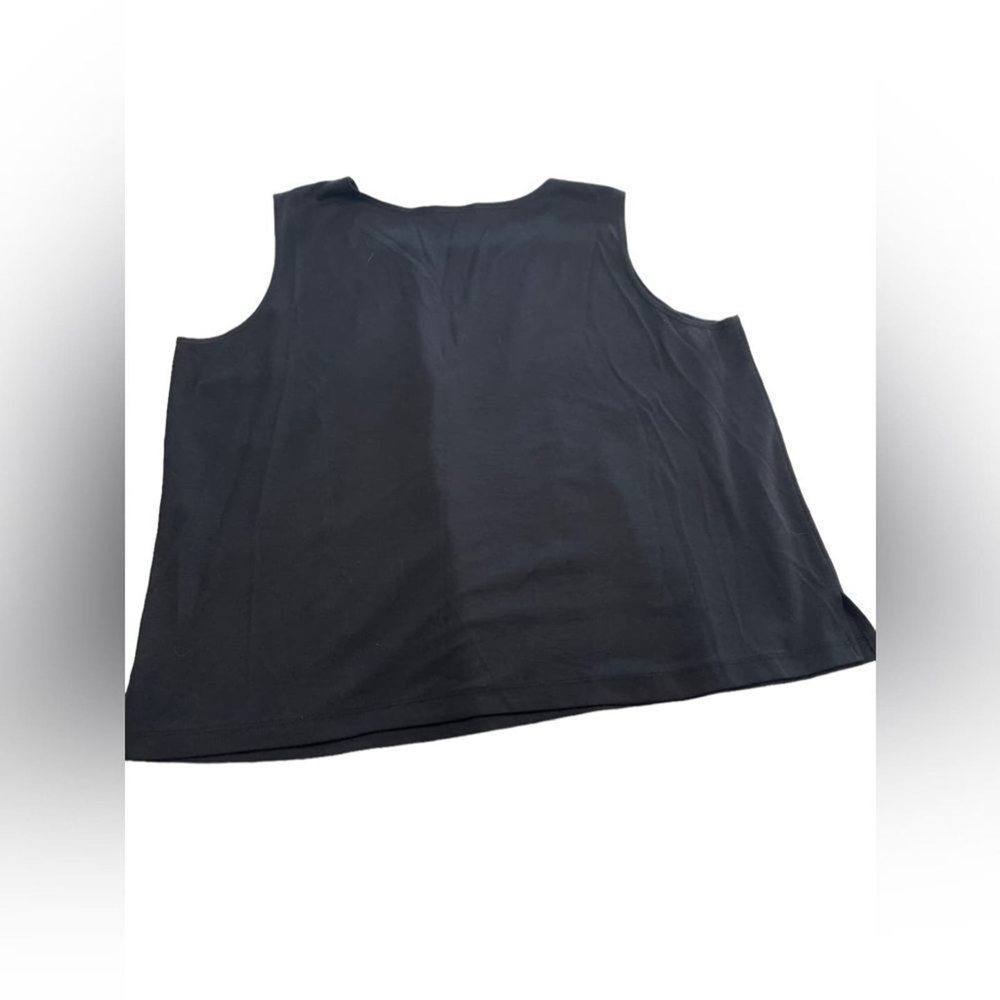 Notations Black Sleeveless Shell 3X