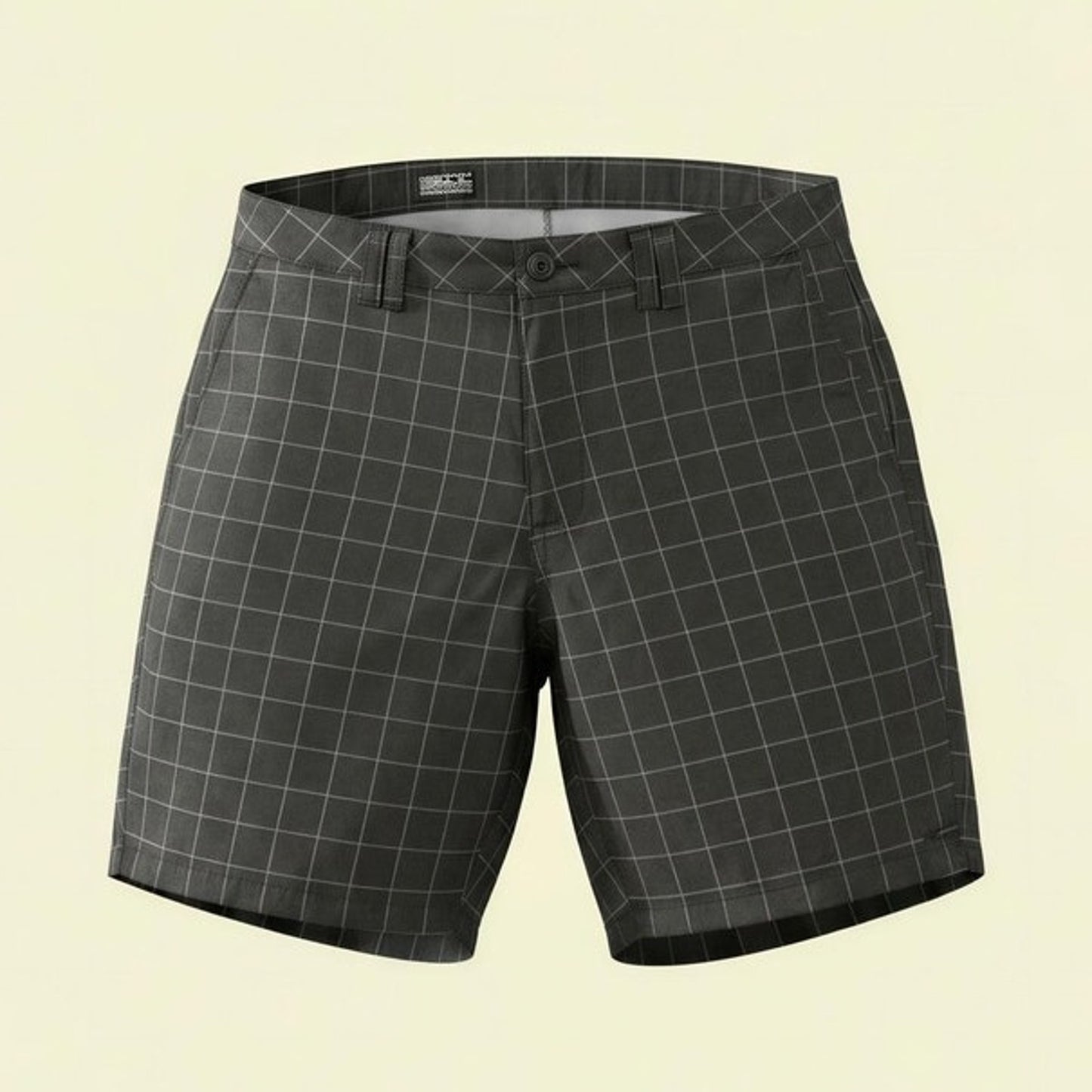 O'Neill Delta Men's Chino Walk Shorts Black Plaid Size 36 Casual Golf