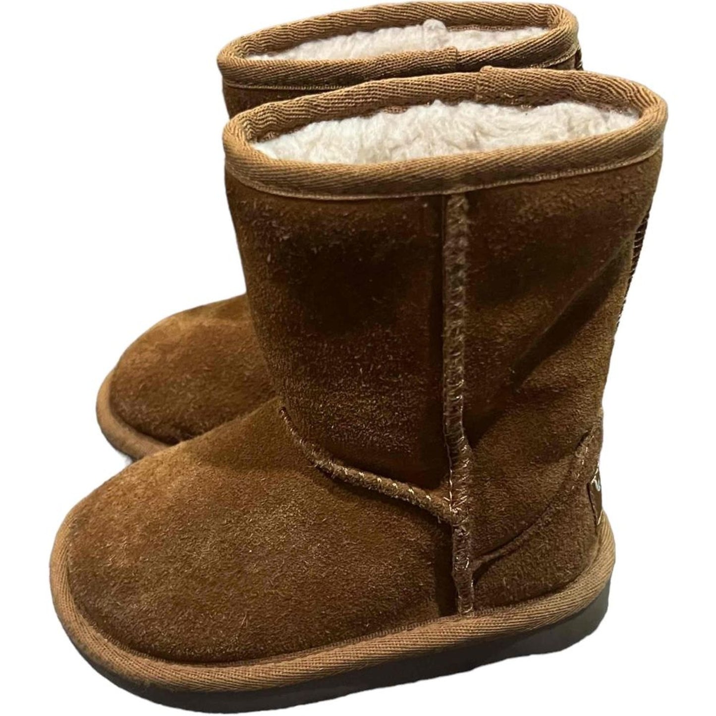 Koolaburra by UGG Kids Classic Short Boots Chestnut Brown Slip On Size 6