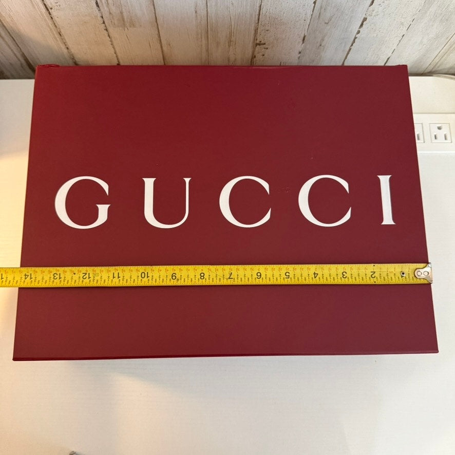 Gucci Large Burgundy Red Gift Presentation Box with Lid White Interior