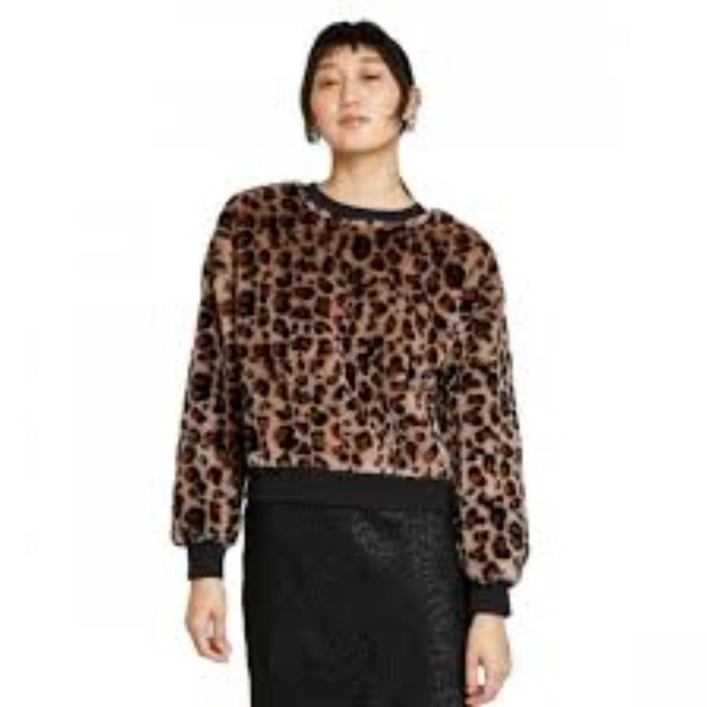 NWT Wild Fable Fuzzy Leopard Print Sweater Size XS