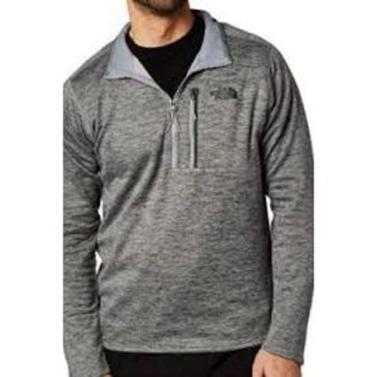 The North Face Canyonlands Heathered Chest Pocket Half-Zip Fleece Pullover Large