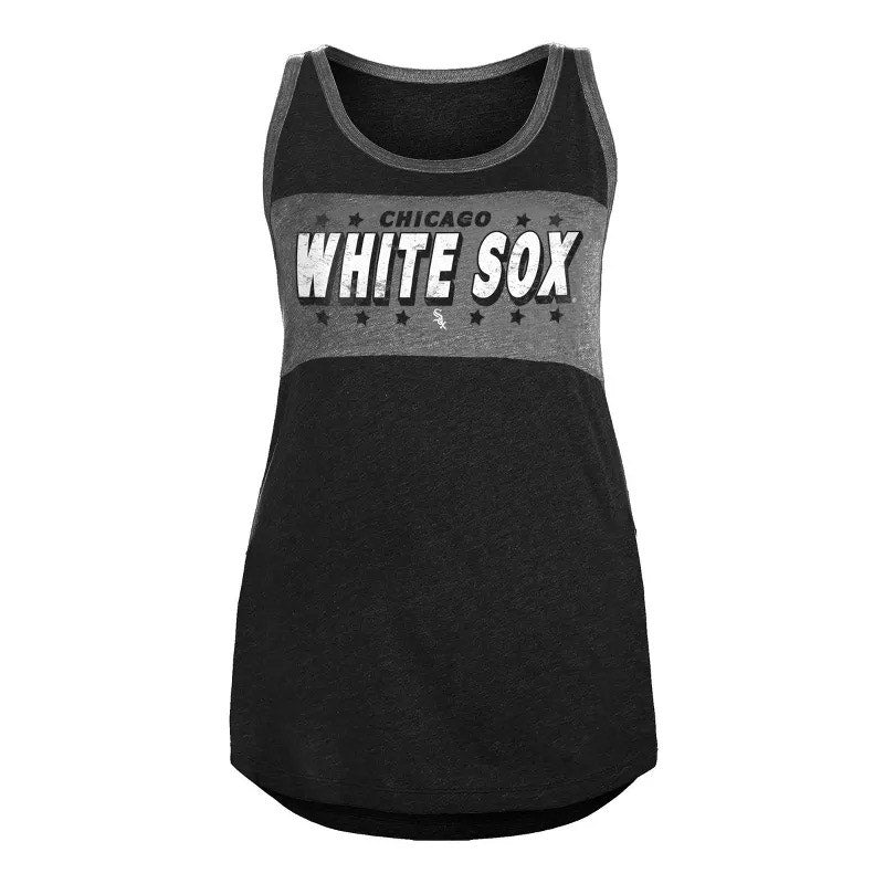 NWT Chicago White Sox Women's Gray/Black Tank Top Size XL Sleeveless