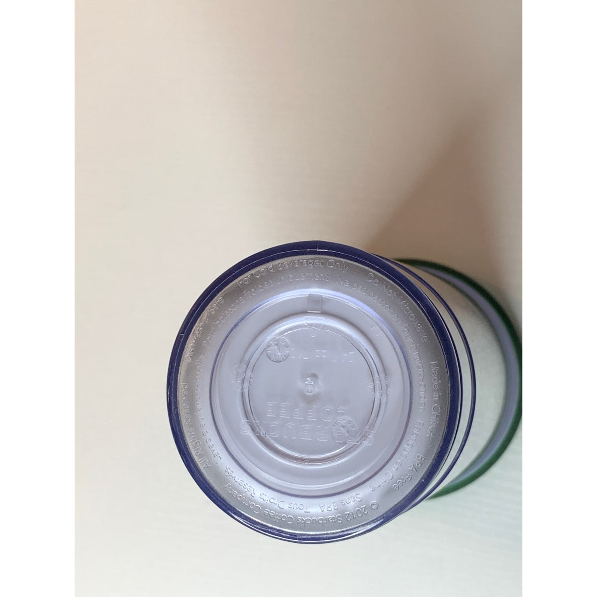 Starbucks 2012 Dot Collection Ink Waves Cold Cup Tumbler 24 oz Clear