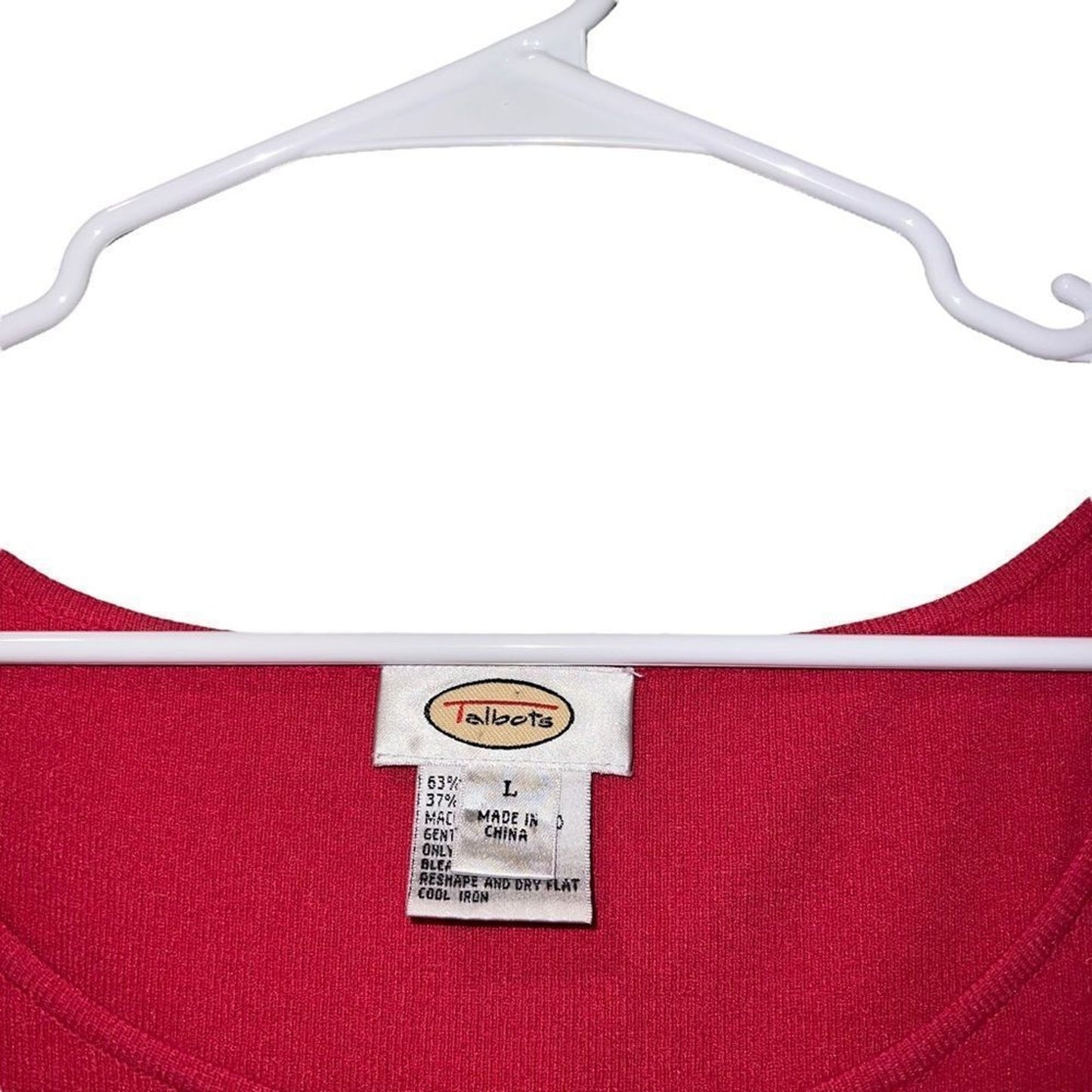Talbots Tank Top Women's Size Large Red Sleeveless Scoop Neck Knit Shell
