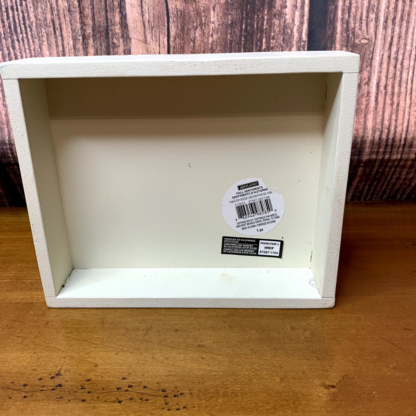 P. Graham Dunn Box Sign Grateful Thankful Blessed White
