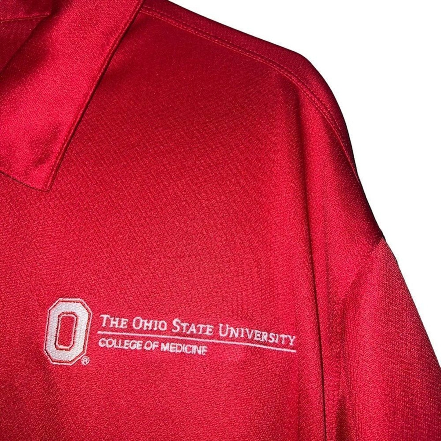 Nike Golf Dri-FIT Polo Shirt Mens XL Red Ohio State College of Medicine