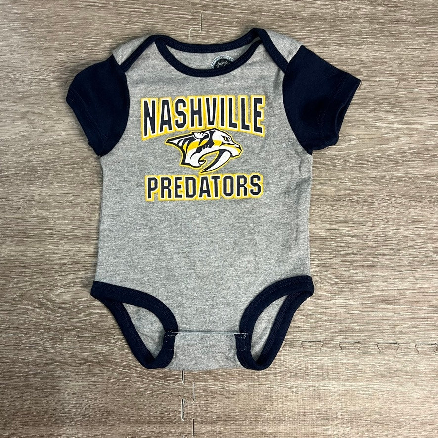 NWT Nashville Predators Baby 0-3 Months 3-Piece Bodysuit Set Multicolor